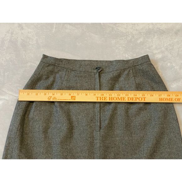 Dalton Pencil Skirt 100% Wool Shell Gray Size 12 Flawed - Picture 2 of 12